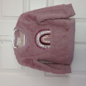 btween Toddler Sequin Rainbow Pullover Top 2T